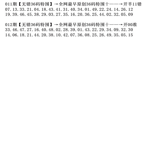 012期36码特围[图]