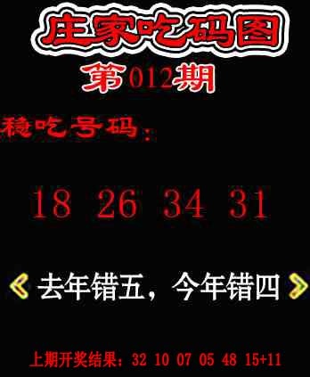 012期庄家吃码图[图]
