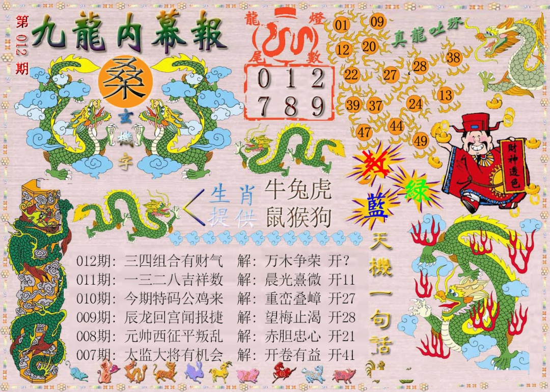 012期九龙内幕报[图]