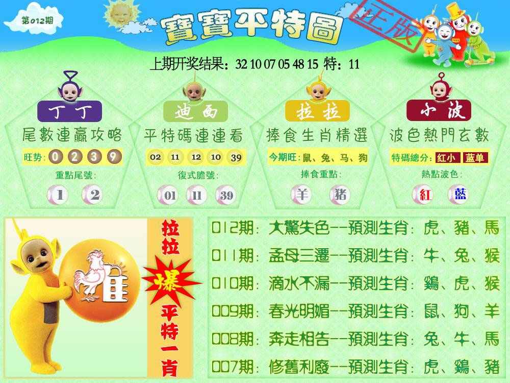 012期天线宝宝平特图[图]