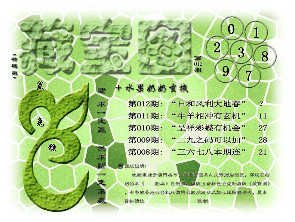 012期(水果奶奶藏宝图)正版[图]