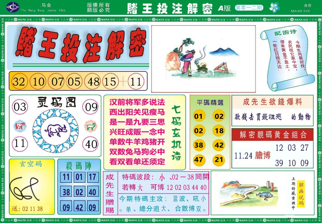 012期赌王投注解密[图]