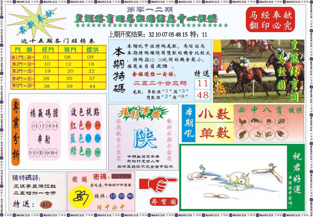 012期体育网马经图[图]