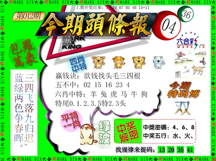 012期今期头条报[图]