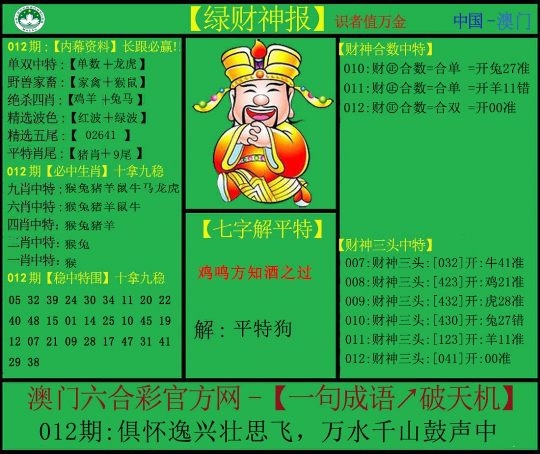 012期绿财神[图]