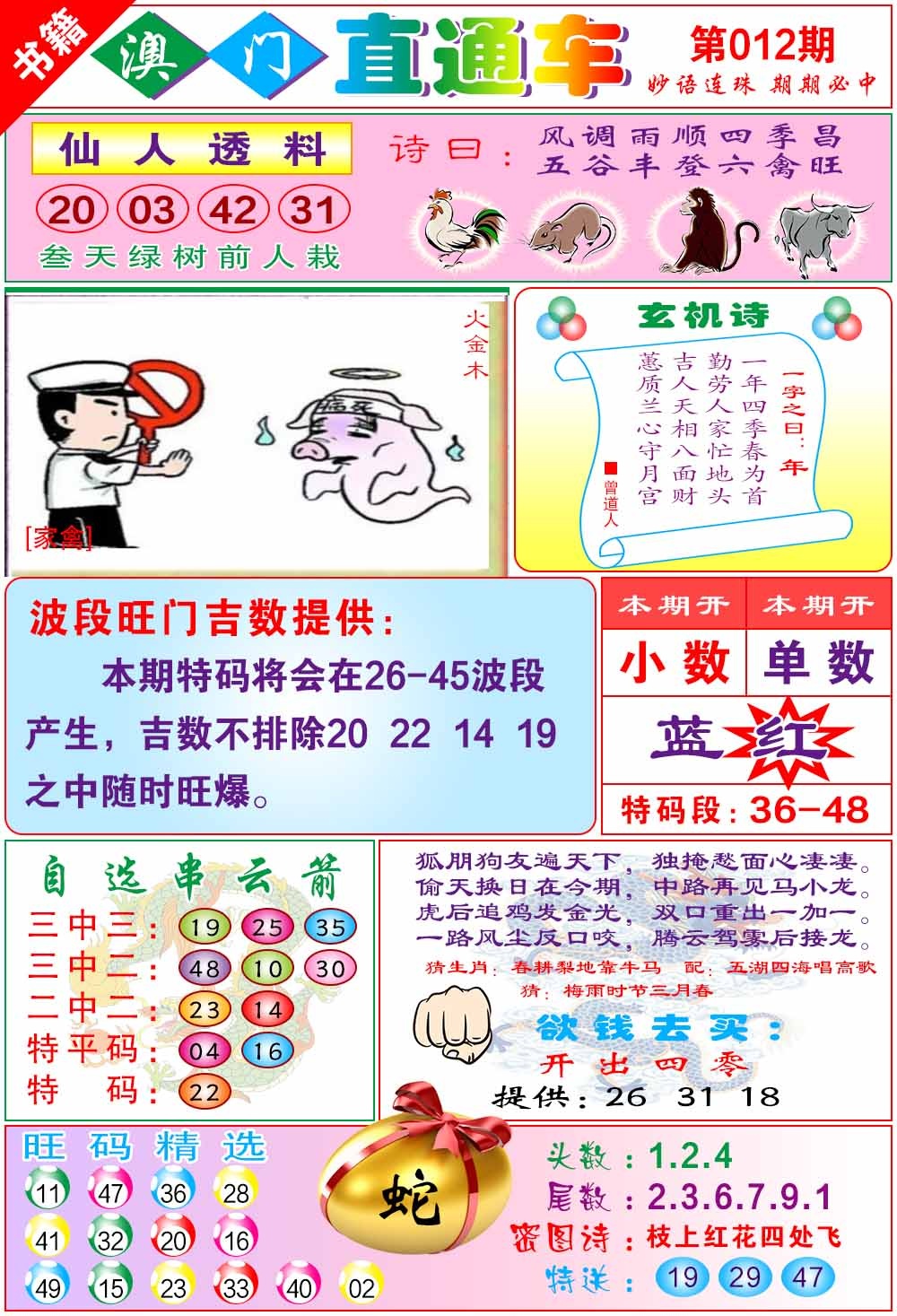 012期白姐直通车[图]