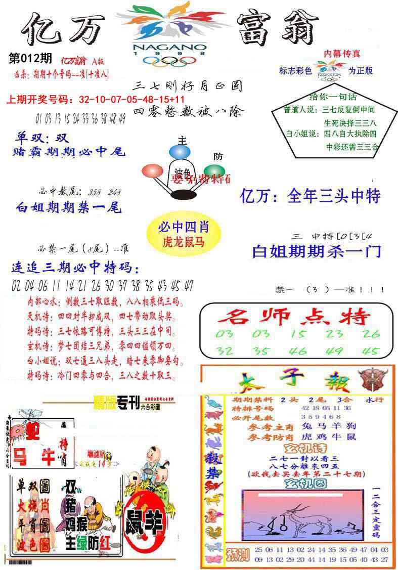 012期亿万富翁A[图]