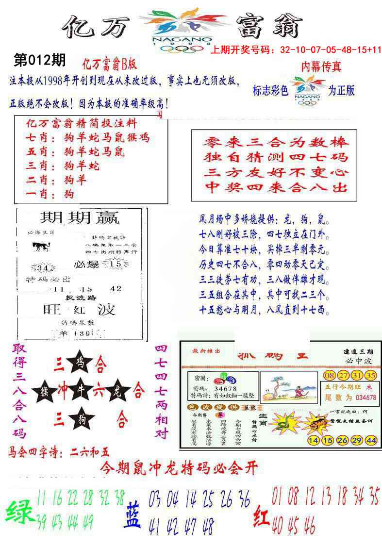 012期亿万富翁B[图]