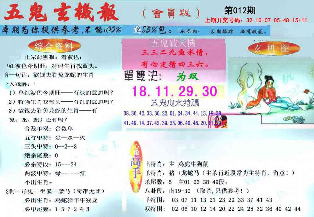 012期新五鬼玄机[图]