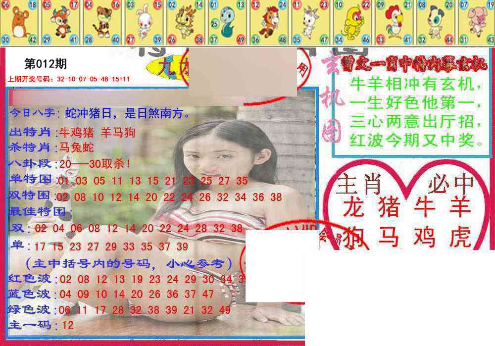 012期特码生肖图[图]