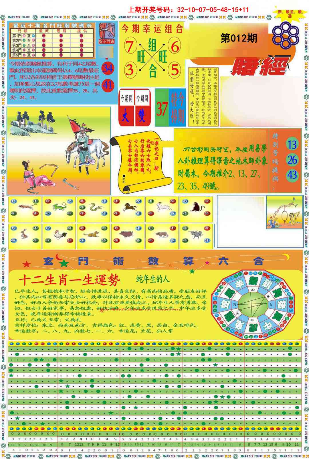 012期九龍赌经A(推荐)[图]