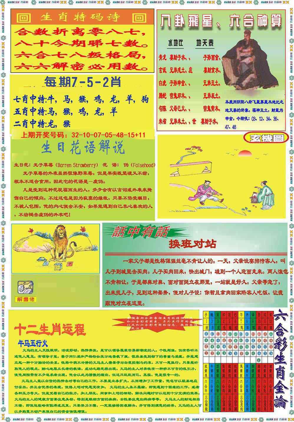 012期九龍马经B(推荐)[图]