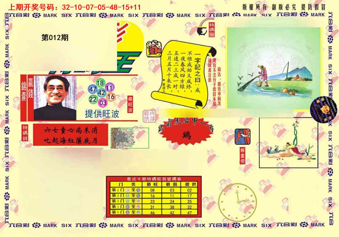 012期心水特码(信封)[图]