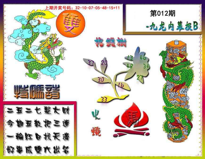 012期九龙内幕特肖图a[图]